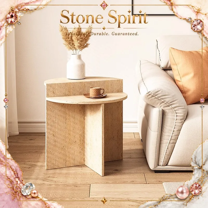 Natural Cave Stone Furniture Living Room Artistic Decoration Side Table Nordic Minimalist Style Bedroom Bedside Table Customized