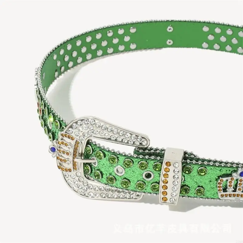 31kd Belt per cintura verde gotica per appassionati strada