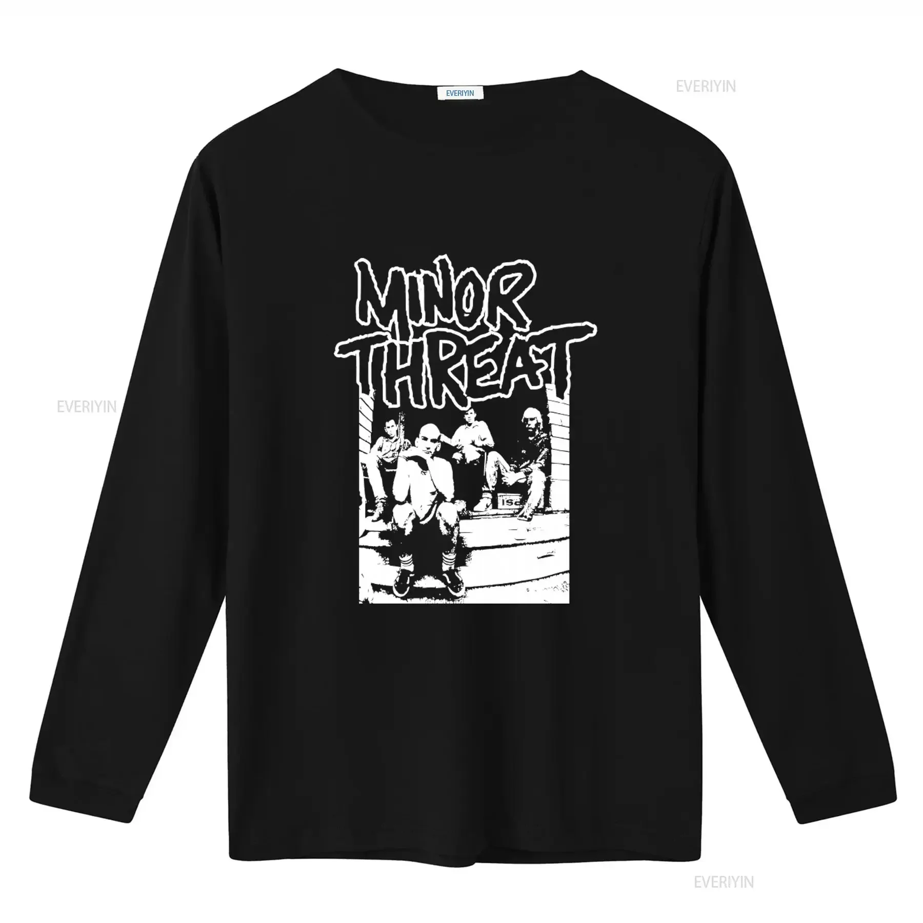 Rare Vintage MINOR THREAT Band T Shirt American Hardcore Punk Rock Style vintage Washed homme fashion Stylish Versatile Casual