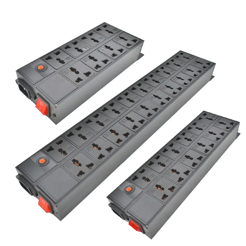 C14 port PDU power strip 2-24 Unit Universal output socket Network Cabinet Rack With switch 16A 4000W overload protection