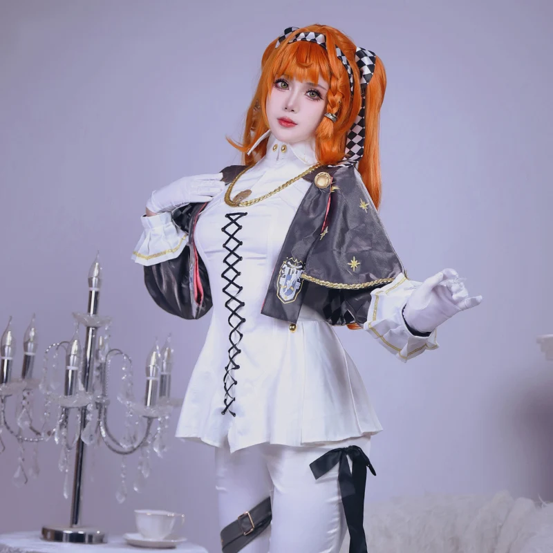 2023 Reverse 1999 Sonetto Cosplay One-piece Cloak white British style Elegant Uniform full set H