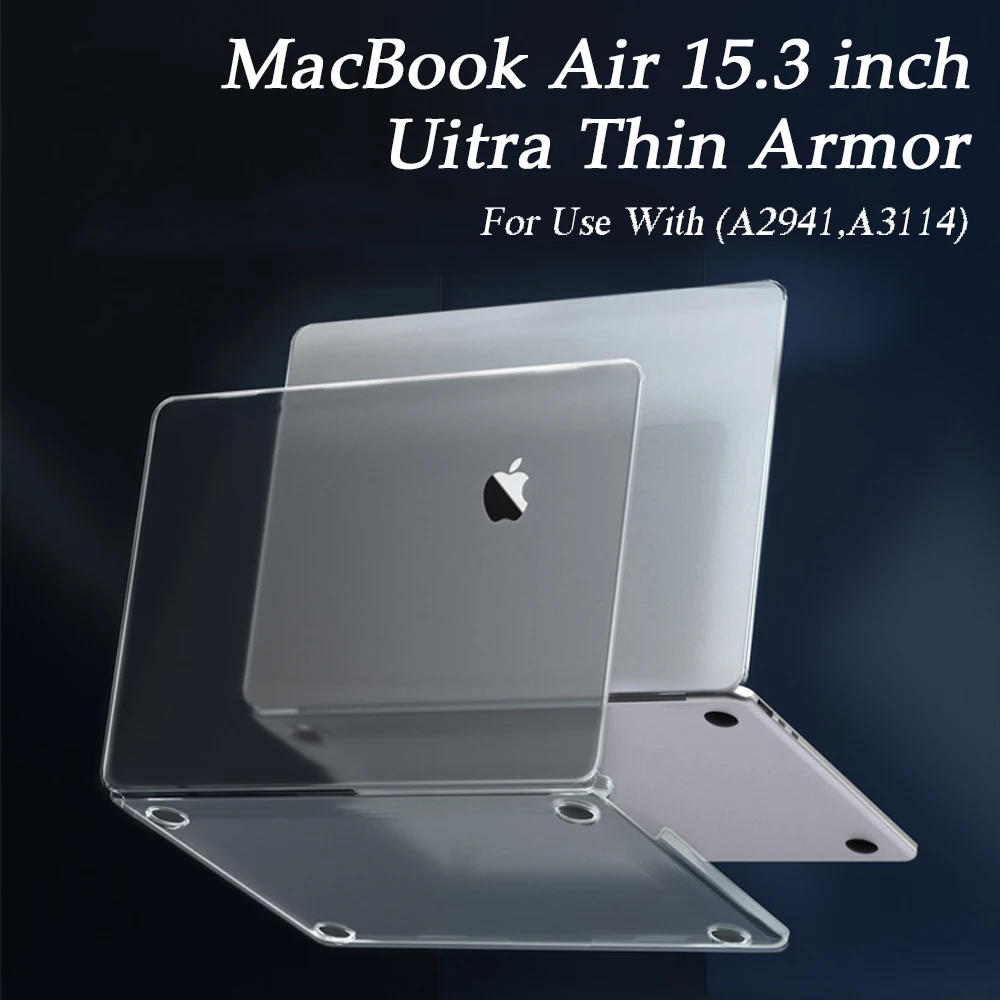 Ultra Thin Armor for MacBook Air 15.3 inch 2024 2023 Release M3 A3114 A2941 M2 Chip Anti-Fingerprint Matte Protective Hard Shell