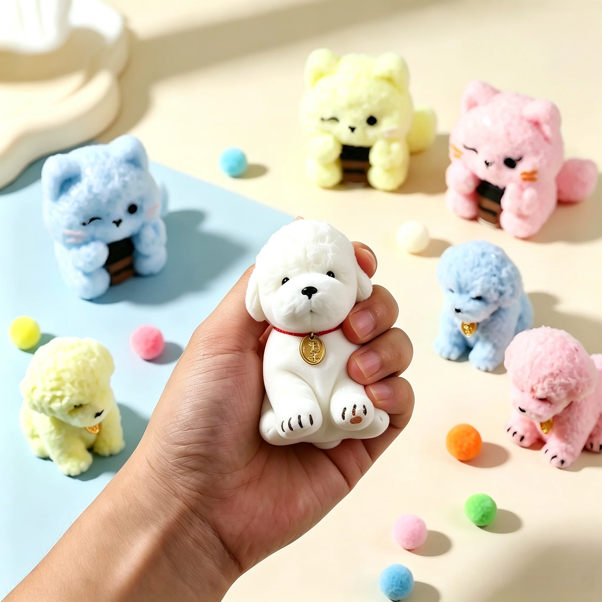 Cute Puppy Squishy Stick Fidget Toy Delightful Stick Slow Rebound Stress Ball Cute kitten Squeeze Toy Anti-stress Sensory Toys