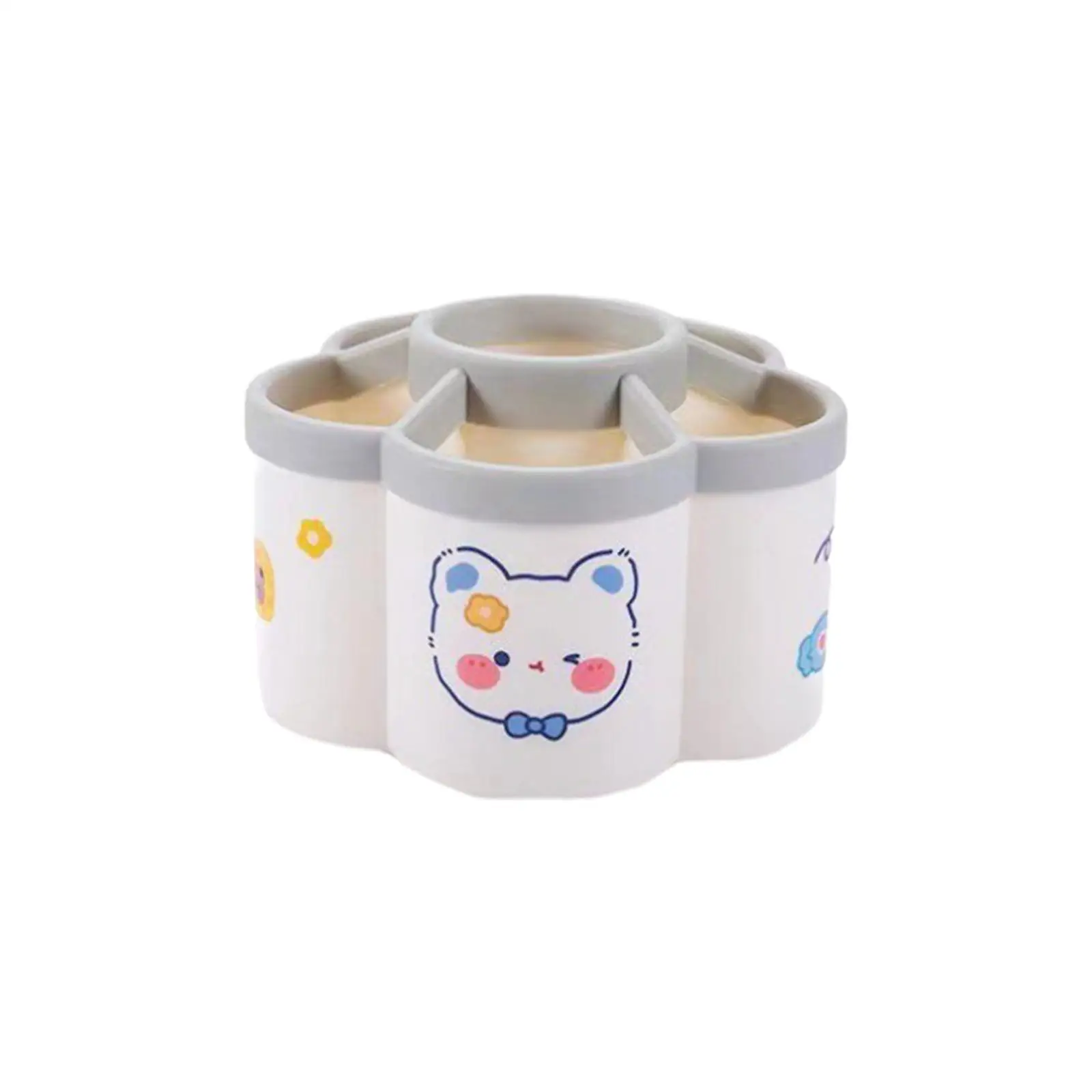 家庭やオフィス用の回転式鉛筆ホルダー、カウンタートップ用ポット、6スロット、360