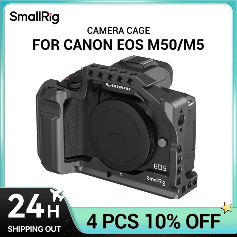 SmallRig M50 Camera Cage for Canon EOS M50 / For Canon M5 for Vlog W/ Nato Rail Cold Shoe Mount For video Vlogging 2168