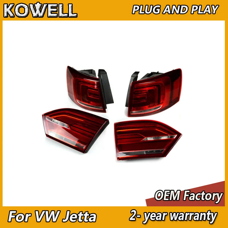 Car Styling for VW Jetta Taillights 2012-2014 Sagitar Tail Lights Jetta MK6 Rear Lights DRL Rear DRL Fog Brake Turn Signal Rever