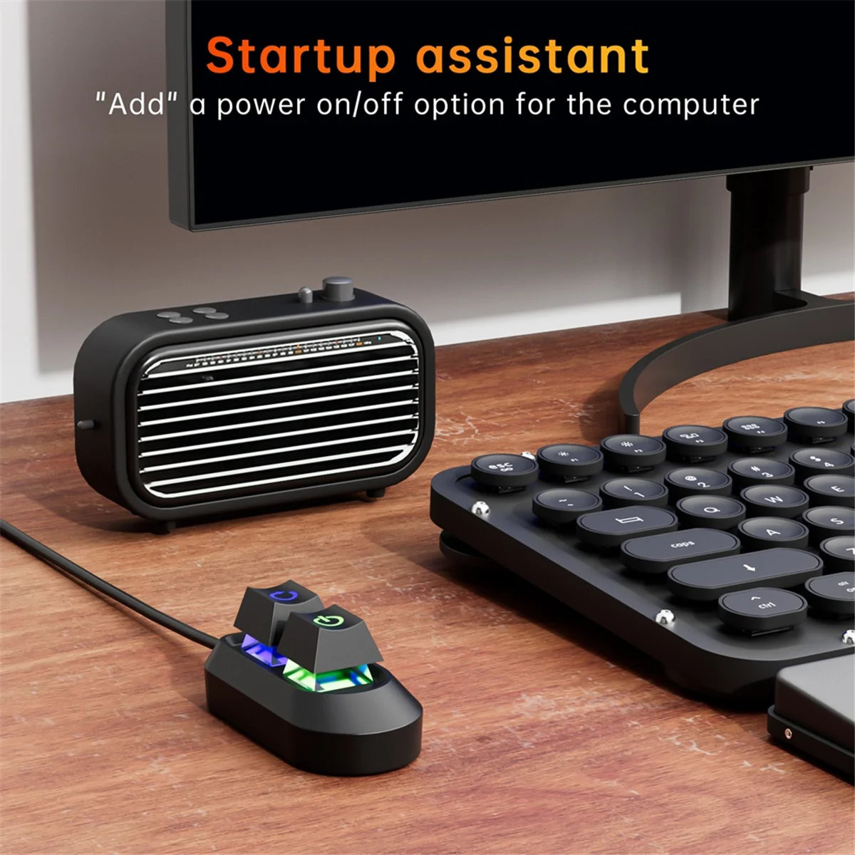 AT87-Desktop Computer Switch Button Cabo de Extensão PC Botão de Alimentação Interruptor Mecânico Estilo A