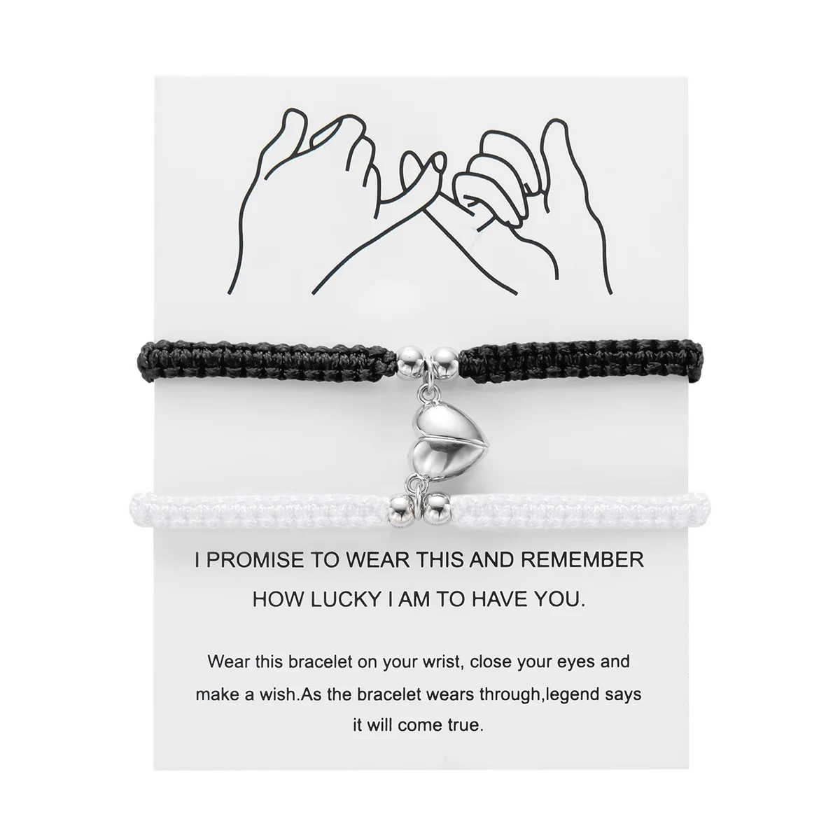 2 Teile/satz Romantische Herz Magnetische Gewinnen Paar Armband Für Frauen Männer Mode Geflochtenen Seil Passenden Armband Freundschaft Schmuck – Detail 26