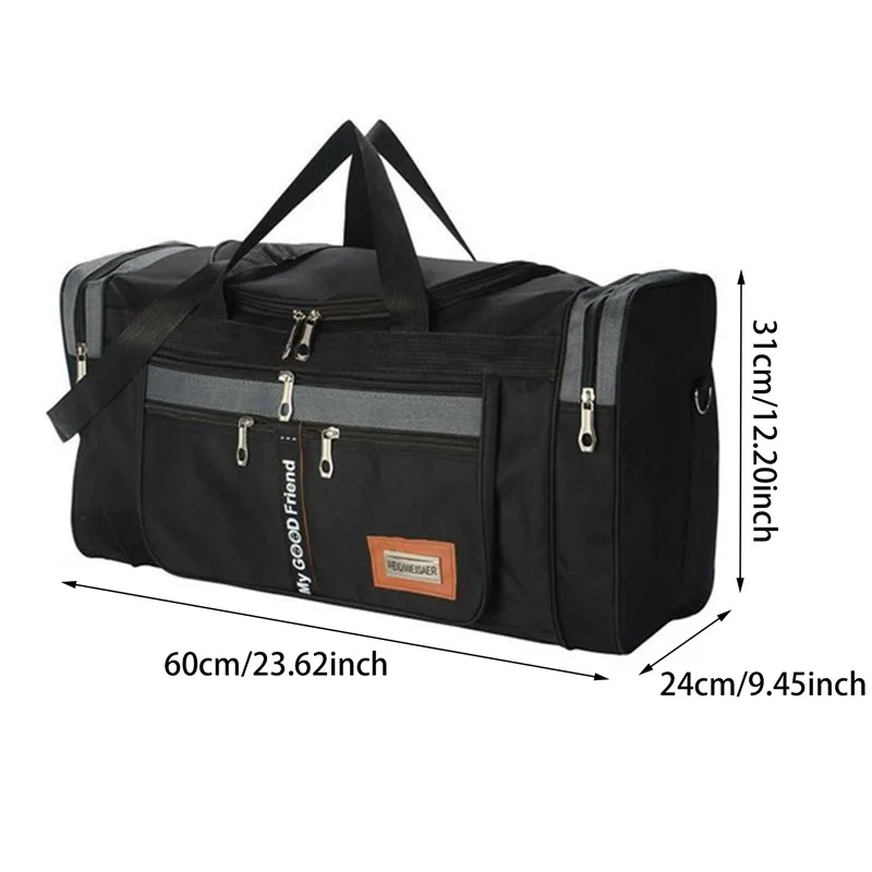 Grande capacidade portátil Travel Bag, Outdoor Carry Bagagem Bolsa, Conveniente Masculino's Weekend Duffle Bags