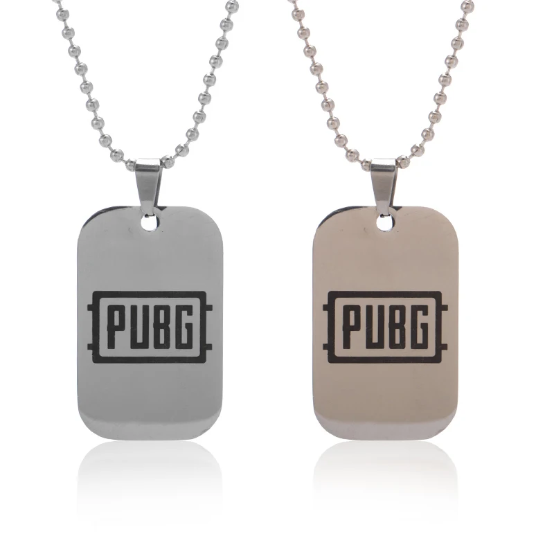 Game Playerunknown's Battlegrounds Necklace Metal Alloy PUBG Pendant Necklace for Women Men Fashion Charm Game Jewelry Gifts