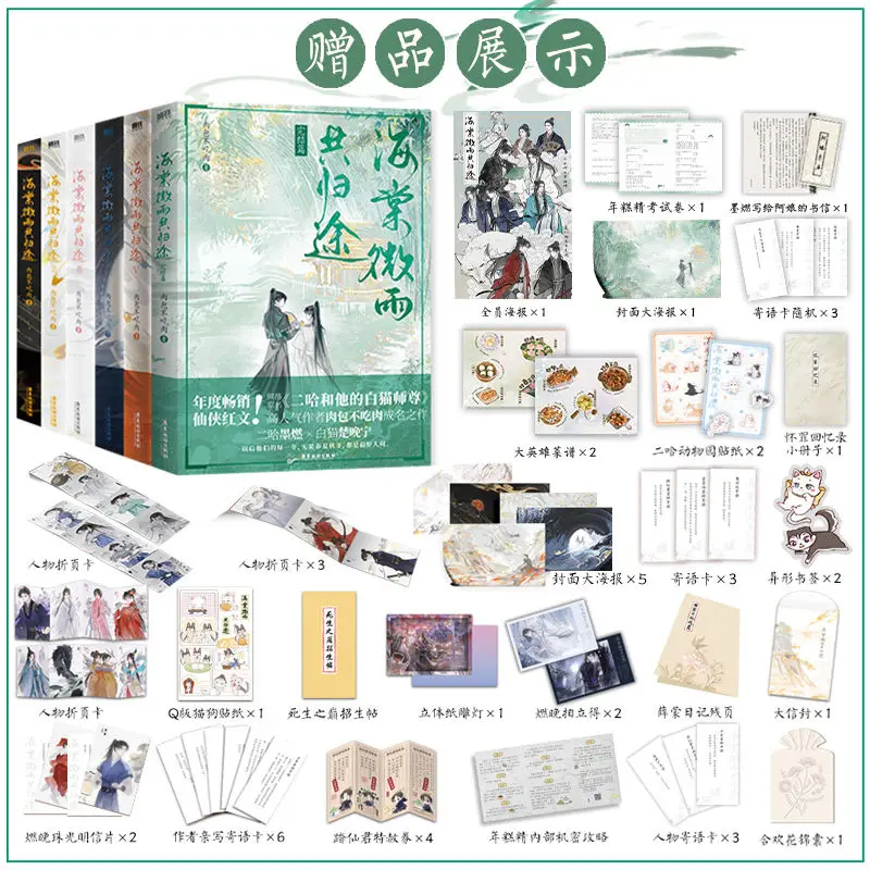 

Версия с матовым краем (Haitang Weiyu Gongguitu) 6 томов Эрха и его белый кот Шизун Сянься, романы