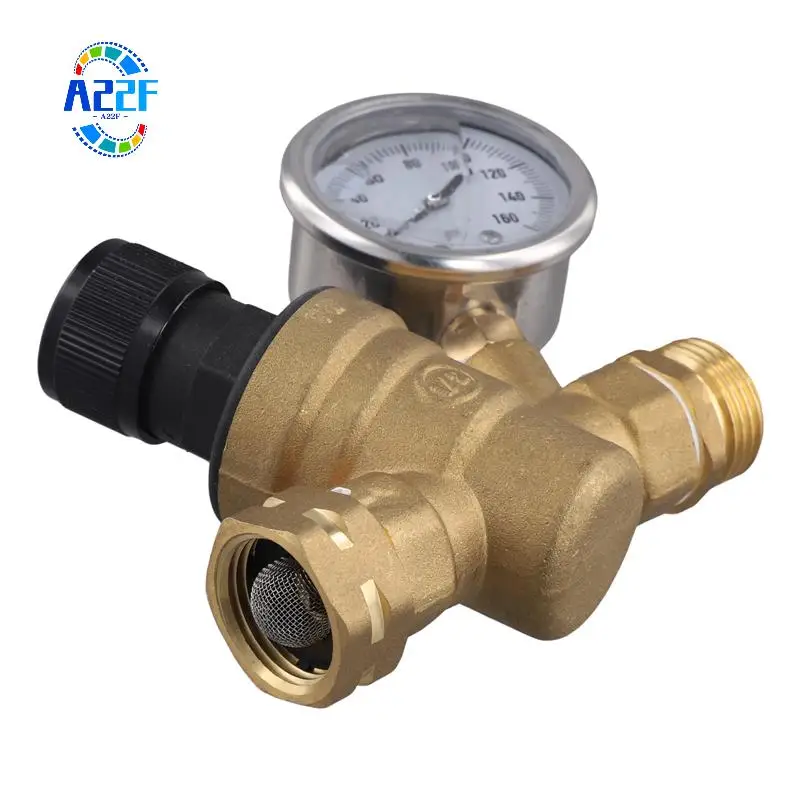 

A22F-RV Клапан регулирования давления воды Регулируемый редукционный клапан для кемперов-фургонов, туристических прицепов