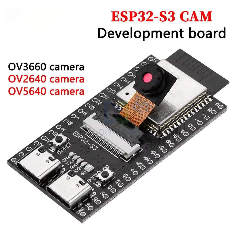 

ESP ESP32-S3 CAM WiFi Bluetooth development board module onboard ESP32-S3 N16R8 dual TYPE-C OV2640 /OV5640/OV3660 Camera