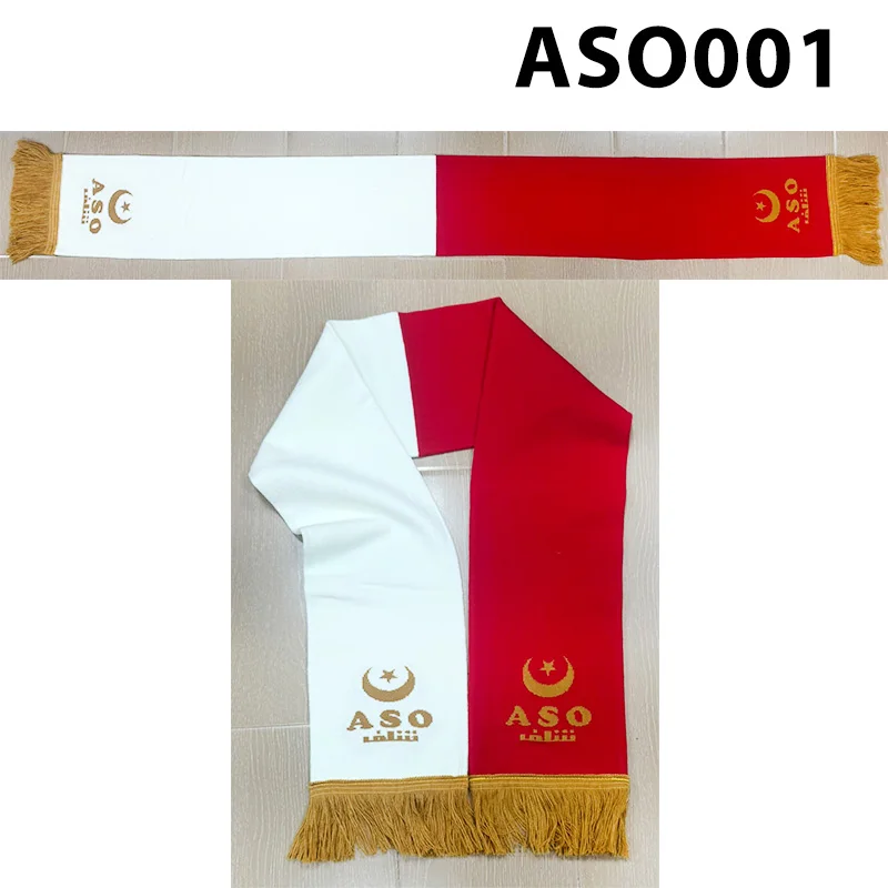 

Эластичный шарф Ultras ASO Chlef для фанатов 145*18 см, двусторонний вязаный ASO001