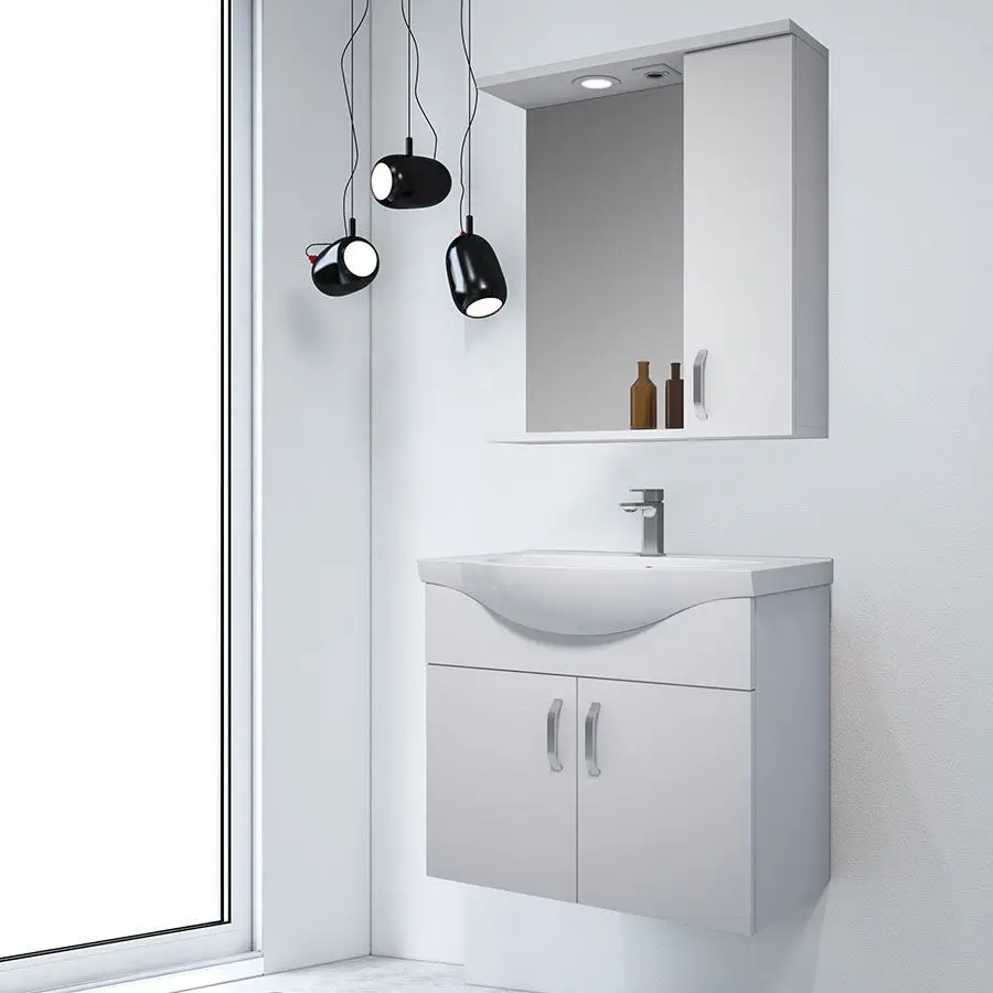 65 CM SCHRANK WASCHBECKEN WEIß (REBEN)