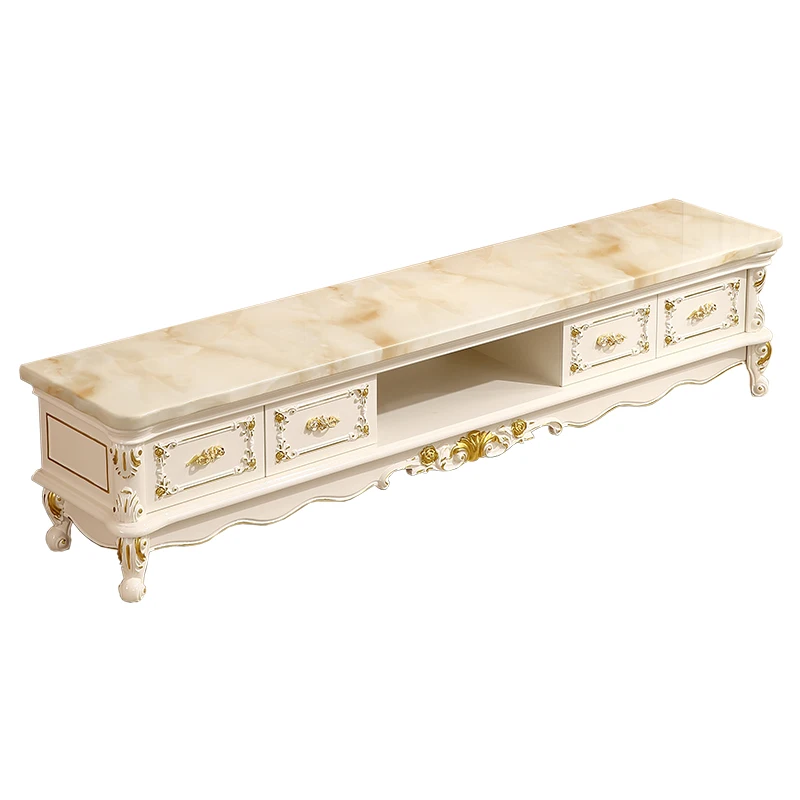 European marble living room solid wood modern simple small apartment bedroom storage