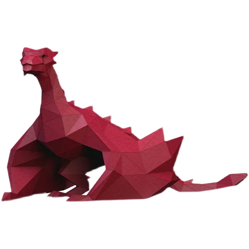 45cm Dragon Large Paper Model Mythical Animals Movie Prop Home Decor Living Room Hallway Ornament Papercraft 3D DIY Handmade Toy