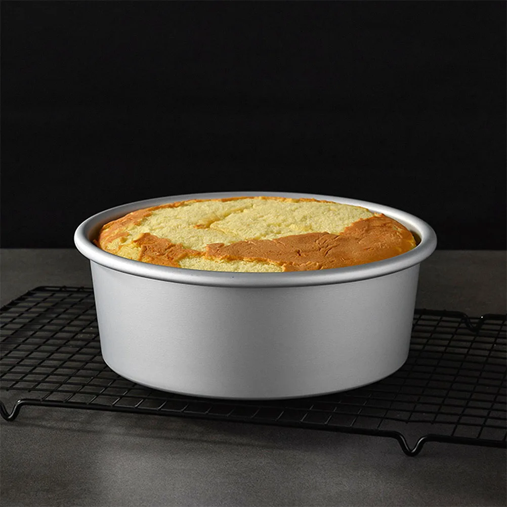 

6pcs Solid Base Cake Pan Aluminum Alloy Round Baking Molds for Desserts Pies Cakes Puddings Easy Out Mold Practical Health DIY