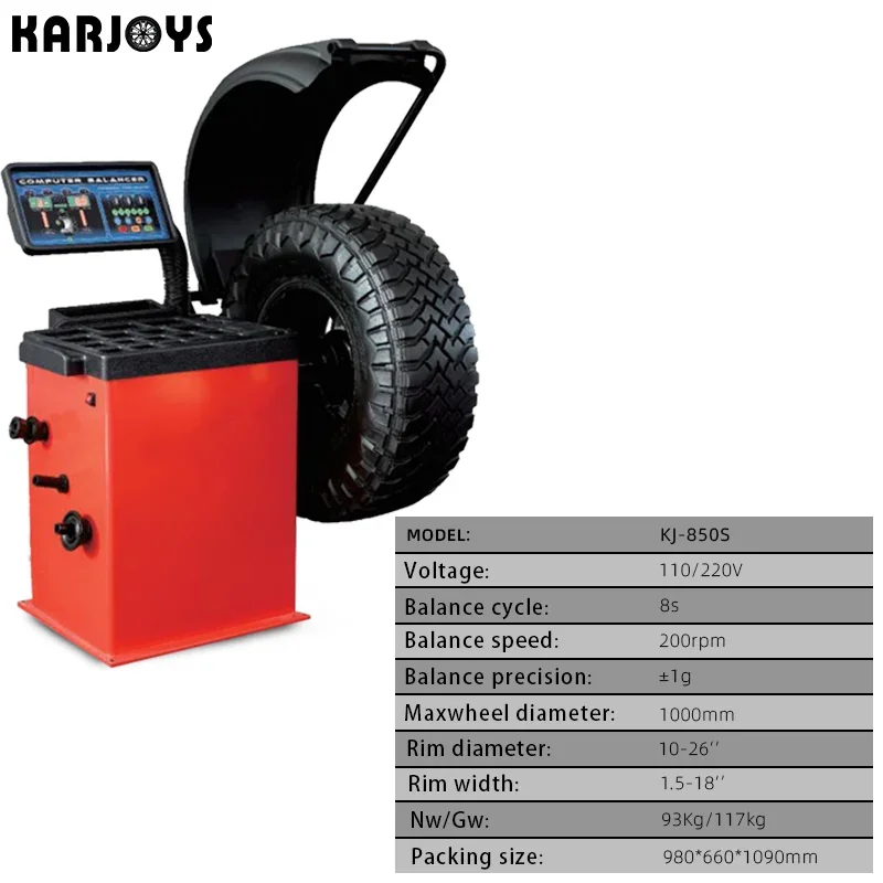 Full automatic wheel balancing machine For 10-26 inches tyres popular motorcycle wheel balancer fast delivery