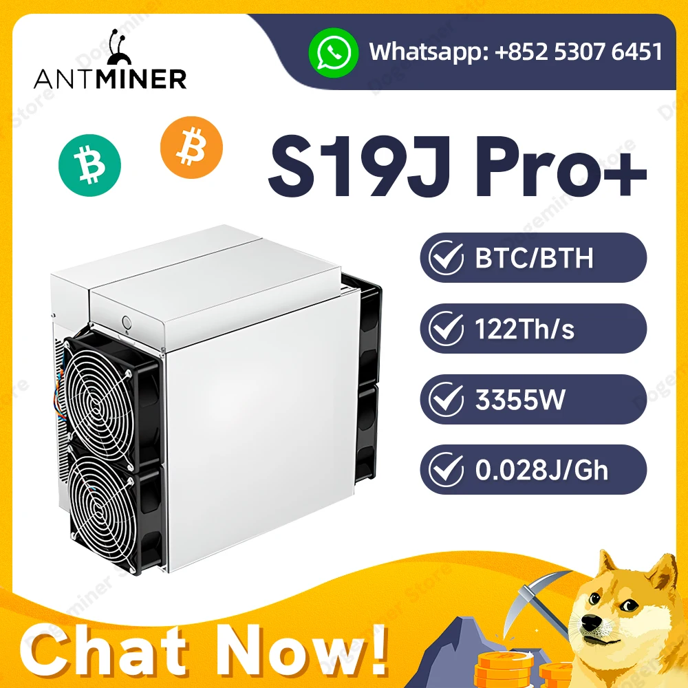 Antminer Bitmain Antminer S19JPRO+ 120T 117T Asic Miner Bitcoin BTC S19j PRO Plus S19jpro Crypto Mining Machine