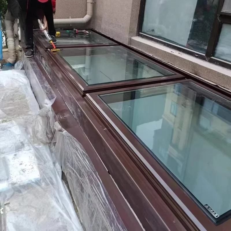 Custom Aluminum Swing Double Glazing Skylight Rooftop Window Solar Glass Home Automatic Skylight