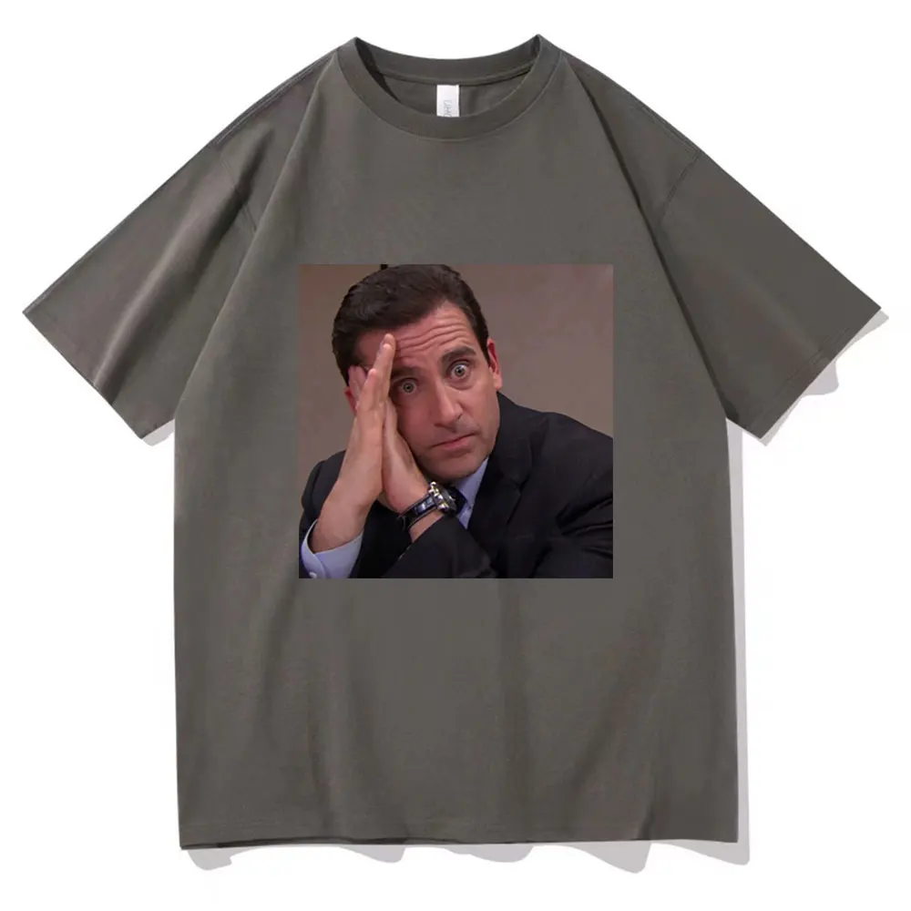 Funny Michael Scott Print T Shirt Tv Series The Office Dwight Schrute Jim Halpert T-shirts Men Women Cotton Oversized T Shirts