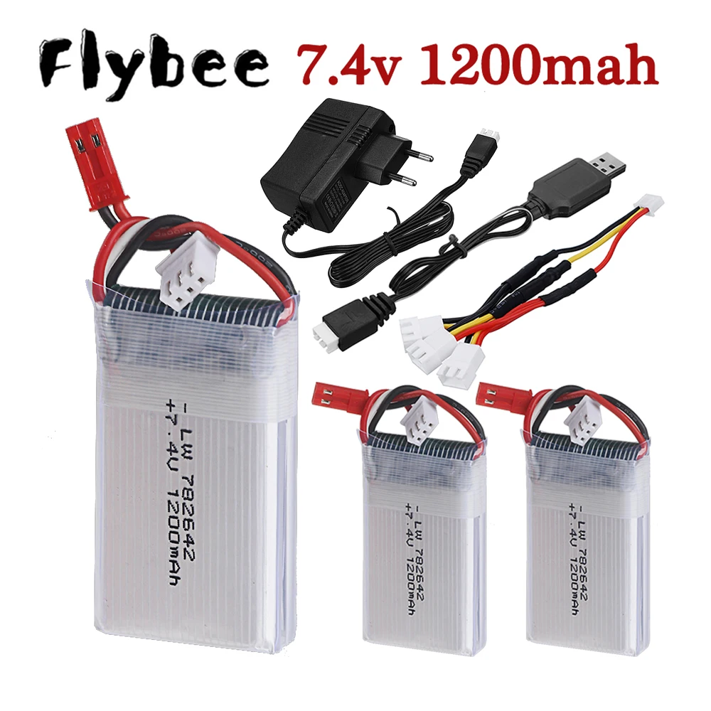 

Обновленный аккумулятор Lipo 1200 мАч 7,4 В / зарядное устройство 7,4 В для Mjxrc X600 2s 1200 мАч 25C 782642 аккумулятор для RC Drone 7,4 В с JST