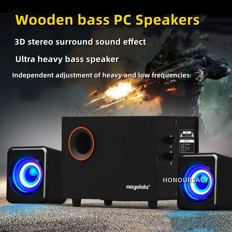 

Multi Device Compatibility Subwoofer Bluetooth Speaker HIFI Stereo Music Center Home Speaker Sound System Caixa De Som Para PC