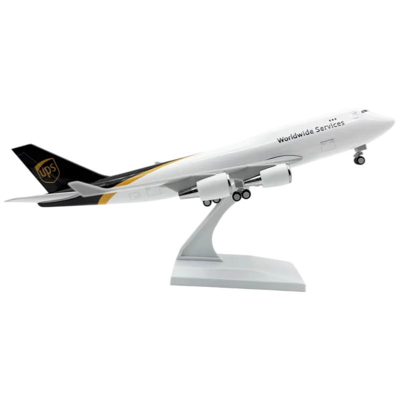 Boeing 747 UPS Cargo 1/200 Scale Resin 31cm, Airplane Toy, Gift, Collectible, Miniature, for Adults, Model Kit, for Children