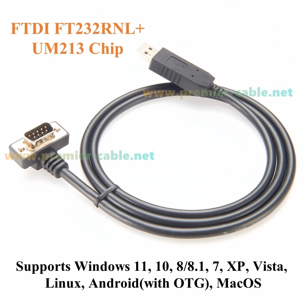 Ângulo para cima/para baixo ultra fino usb para db9 rs232 cabo adaptador serial com chip ft232rnl baixo perfil d-sub 9pin macho cabo de porta com