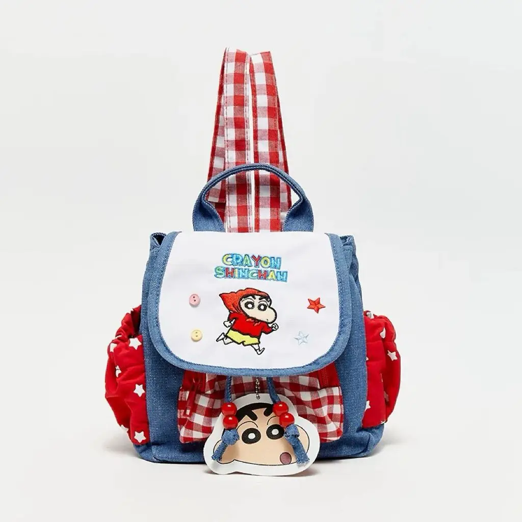 

Casual Daypack with Multiple Pockets Anime School Bag for Girls & Boys Denim Backpack Kawaii Mini Backpack for Kids Forest Style