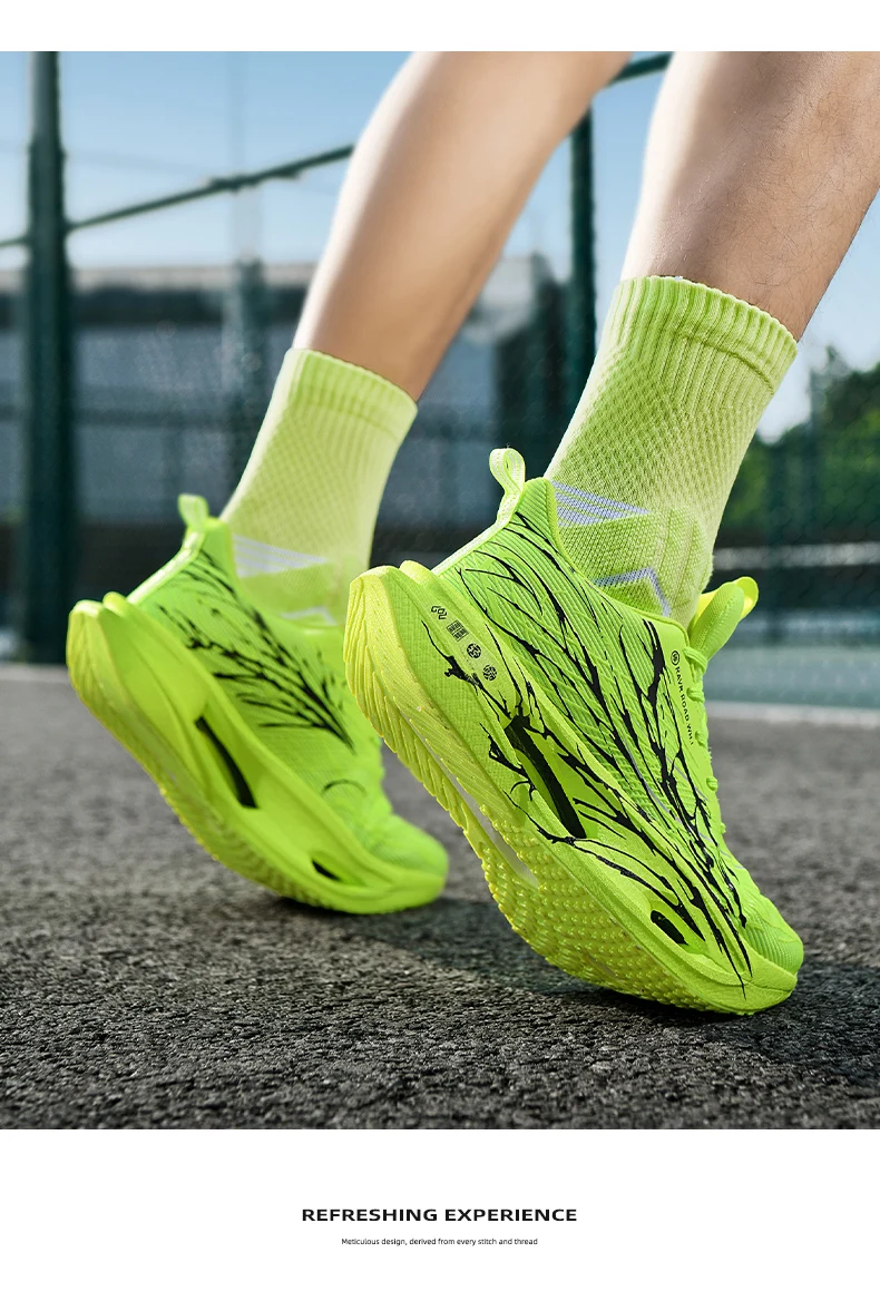 Herren-Sneaker mit Carbonplatte, Laufschuhe, leichte, atmungsaktive, stoßdämpfende Tennis-, Sport- und Marathon-Schuhe für das Training – Detail 22