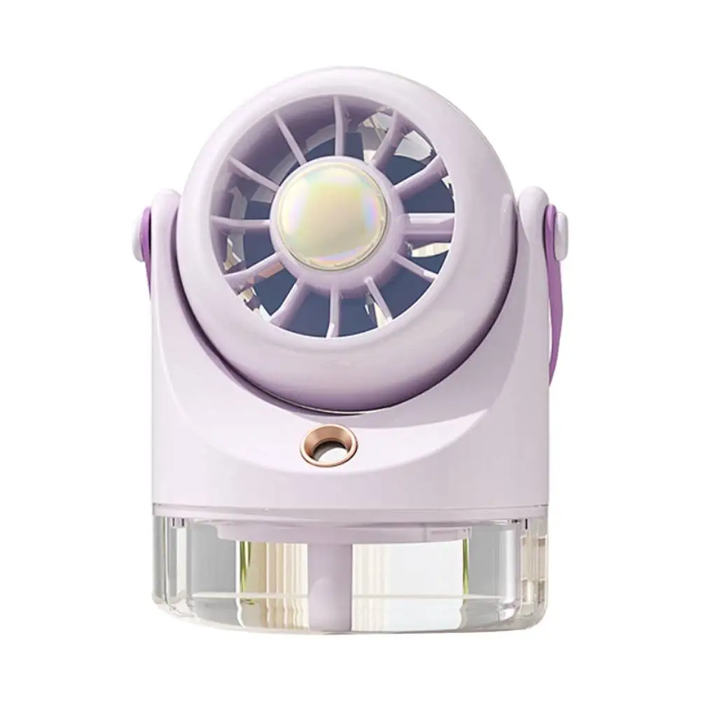 Mini Table Cooling Fan with 100ml Water Tank and Humidity Spray Lightweight and Battery Operated for Camping and Office