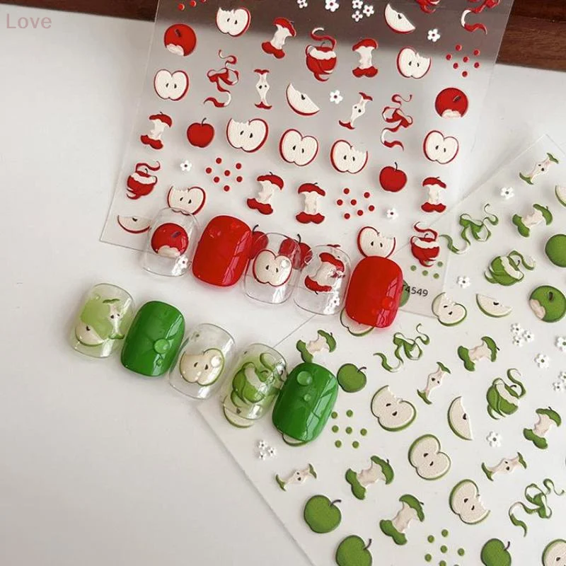 لامعة جذابة الفاكهة الأساسية لطيف الفواكه Bowknot التعادل ستار الذاتي لاصق مسمار الفن ملصقات الساحرة حجر الراين مانيكير صائق DIY بها بنفسك #2