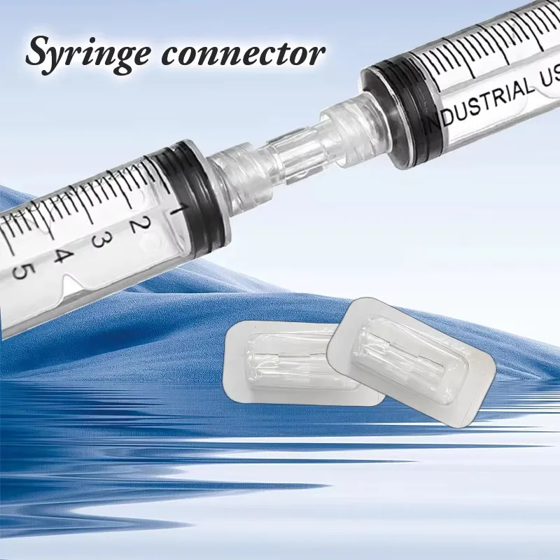 Hyaluron Disposable Upgraded Version Of Luer Thread Double Connector Pneumatic Device Ruhr syringe connector Medical sterile