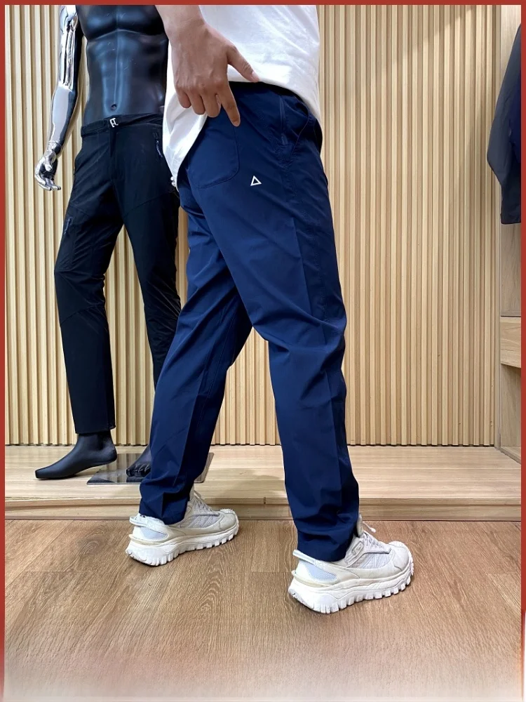 

3D Tailored Elastic Waist Outdoor Men's Casual Long Pants Autumn New Sle Breathable Straight Leg Pants Spor Look