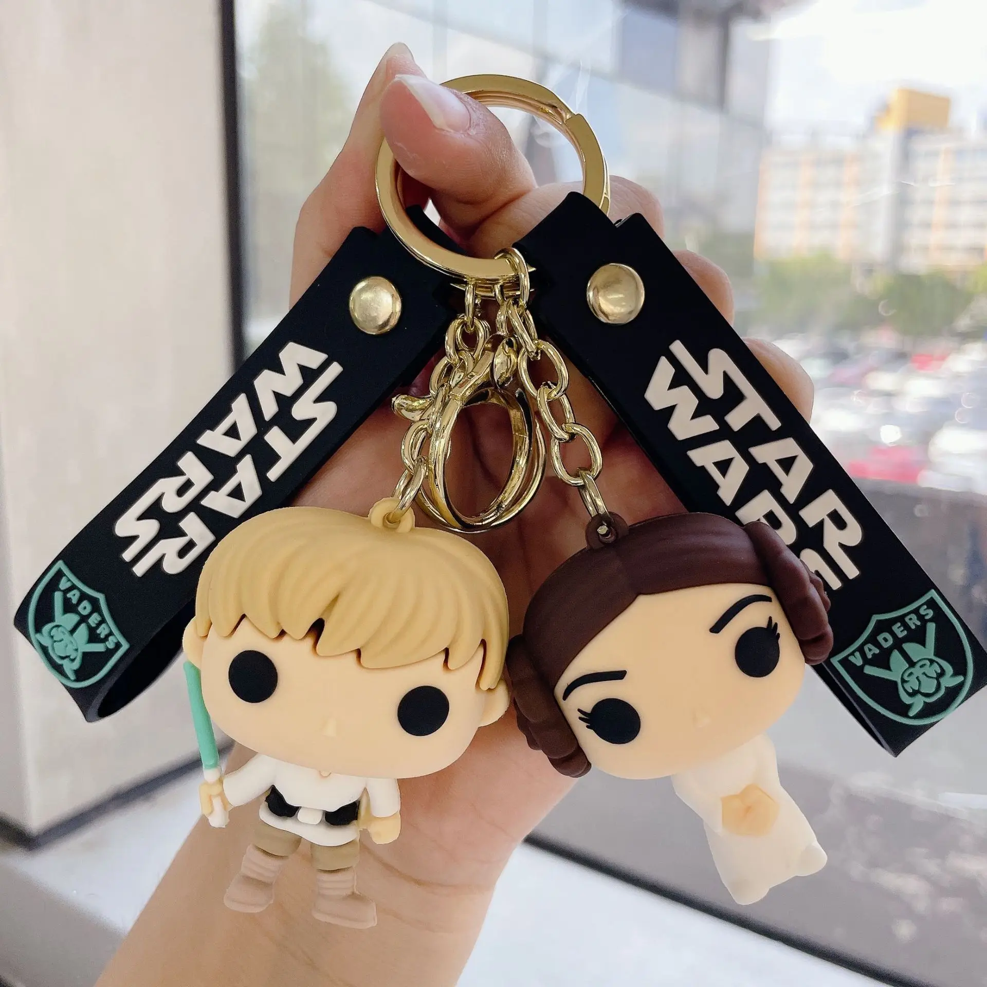 Star Wars Black And White Warrior Bag Car Key Pendant Creative Couple Car Key Ring Small Gift