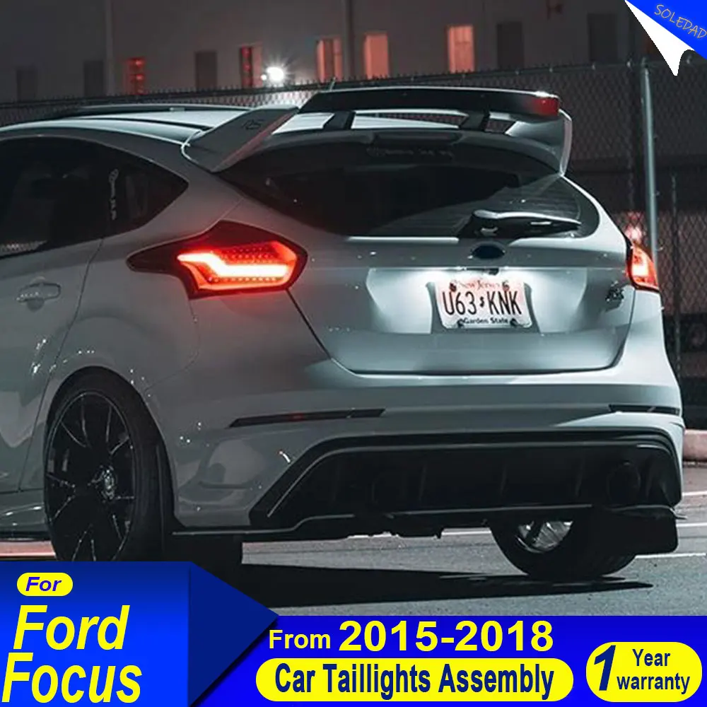 

Автомобильный задний фонарь для Ford Focus, светодиодный задний фонарь 2015 2016 2017 2018, задний противотуманный тормозной сигнал поворота, задний фонарь, автомобильные аксессуары