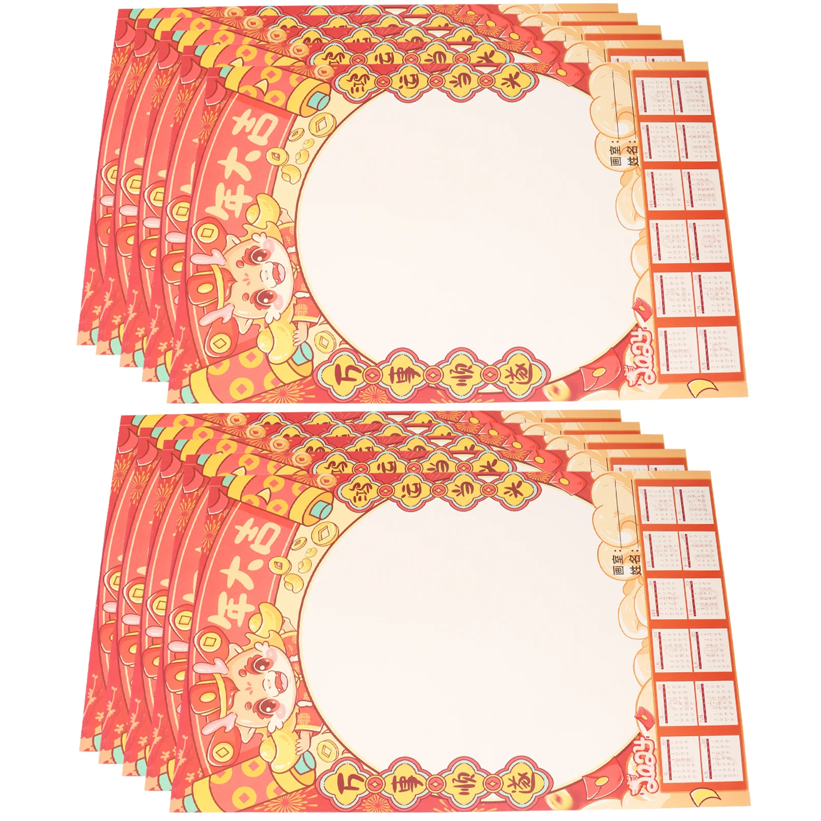 25 folhas dragão ano 2024 diy calendário de parede criativo pintura à mão escritório memo planejador mensal calendário de parede planejador mensal