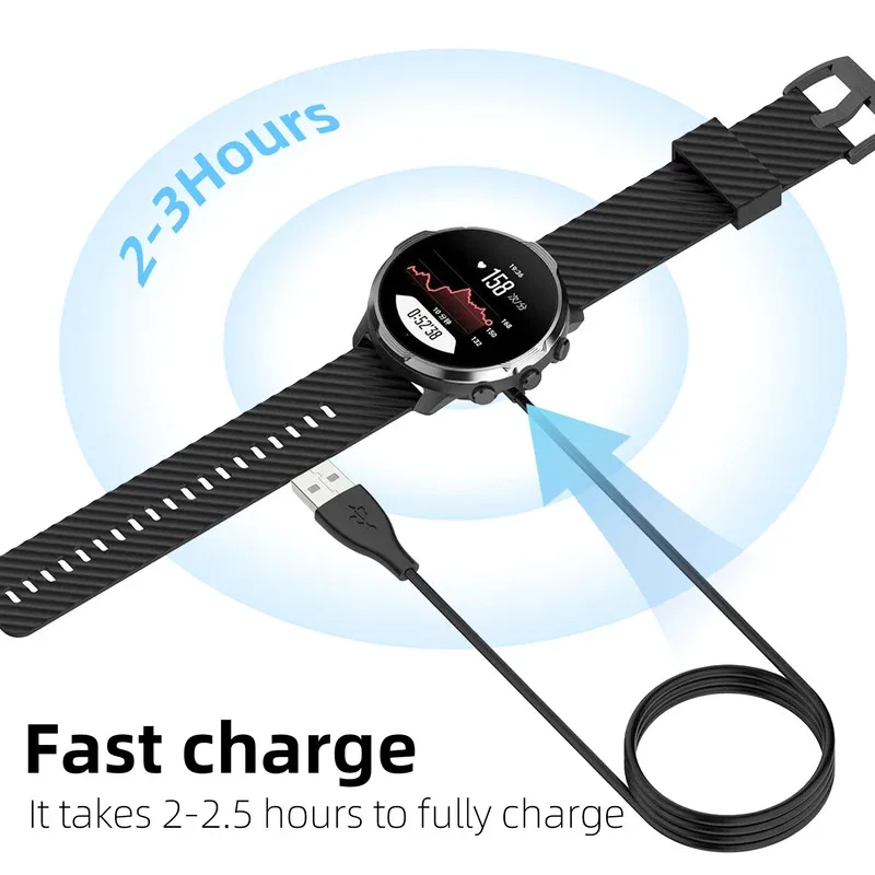 

Replacement charger compatible with Suunto 7 USB smartwatch charging cable