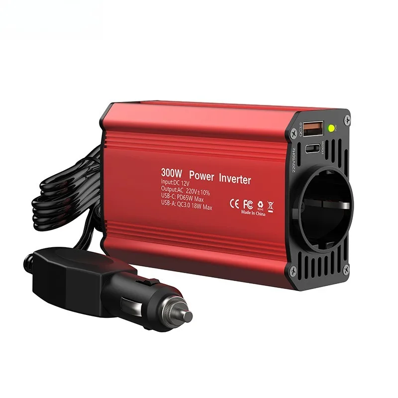 

OvO Store PD65W Fast Charge 300W Car Inverter 12v To 220vEU Car Conversion Power Supply USB QC3.0