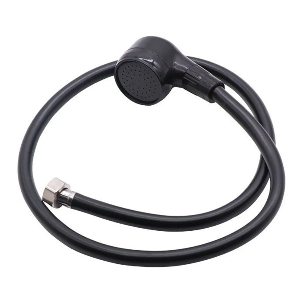 

Shower Head Tube Nozzle Bathroom Black Faucet Accessories Handheld Plastic Pressurized Shampoo Bed Home Improvement