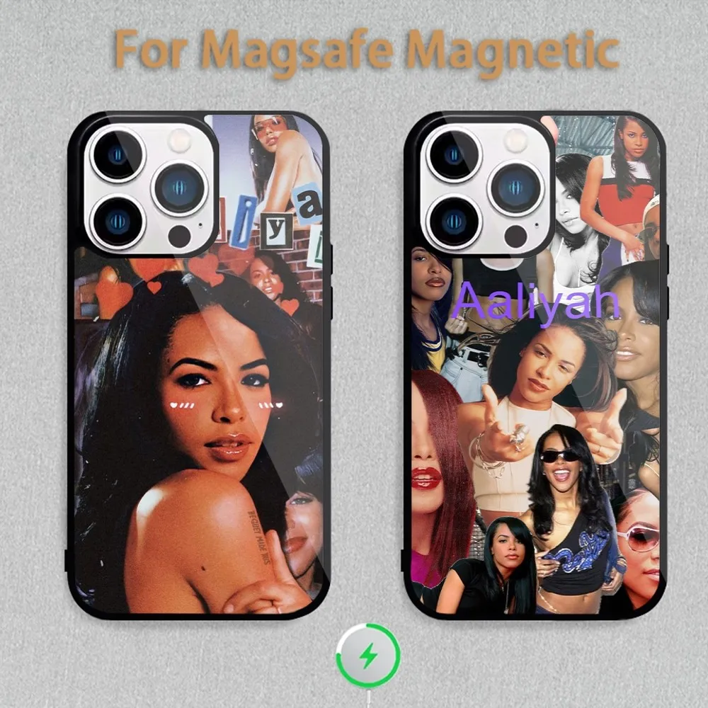 Singer A-Aaliyah One in a Million Phone Case For Magnetic Inductive Charging iPhone 11 12 13 14 15 Max Pro Mini Plus Shell