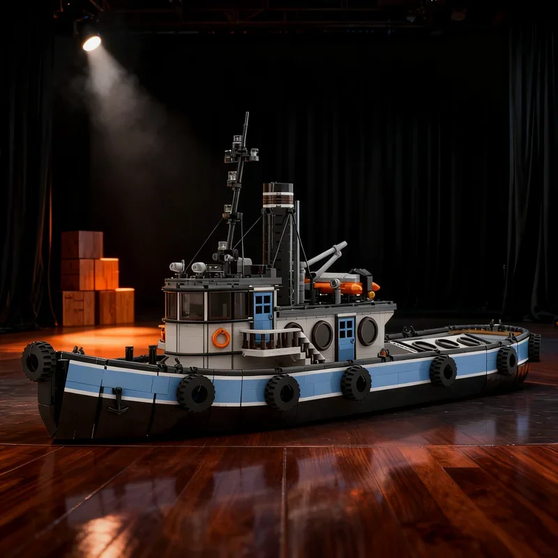 

3574pcs MOC Jeff Batholith Mighty Mite Tug City Harbor Model Building Blocks Construction Toys Christmas Gifts Brick Kids Idea