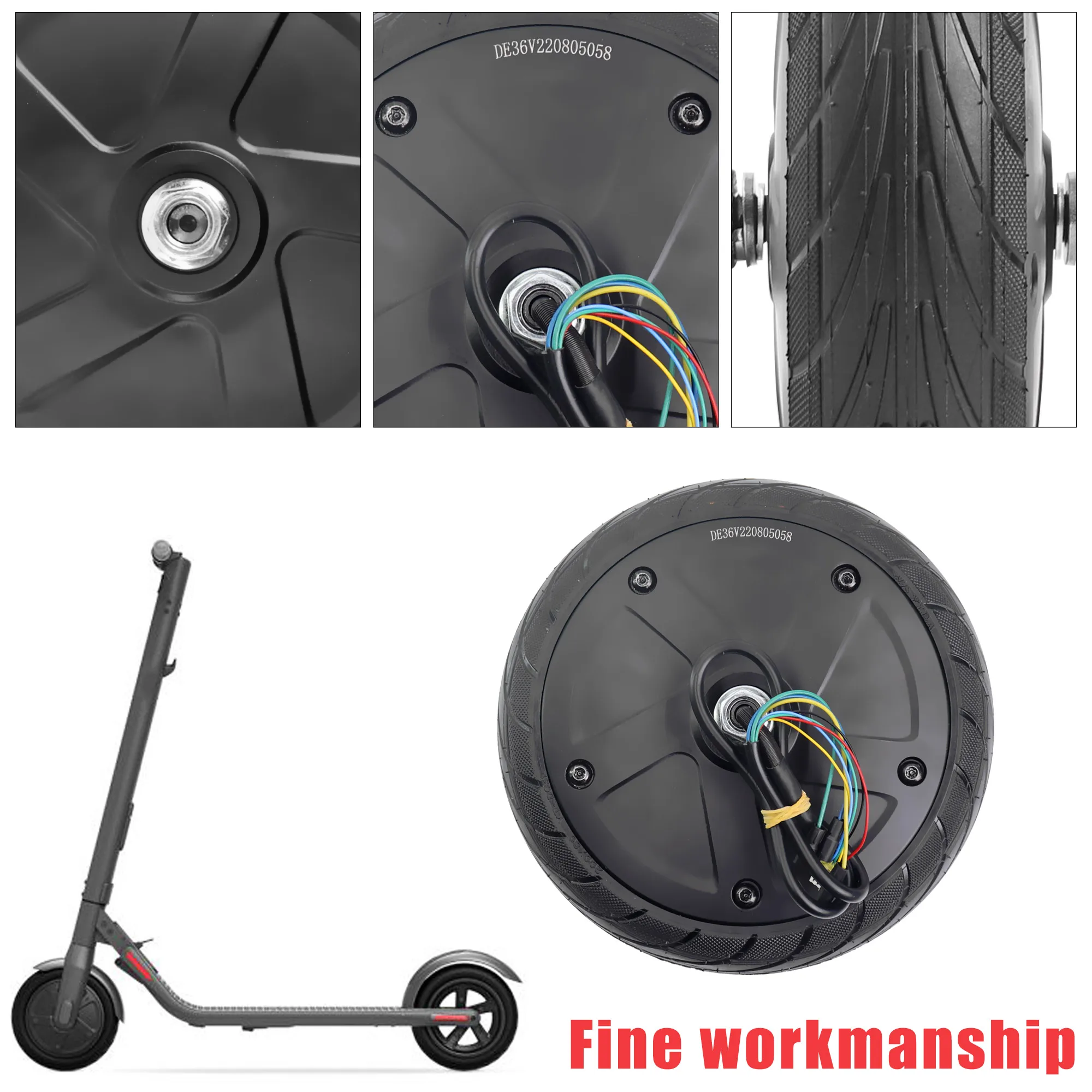 350W Motor Engine For Ninebot ES1 ES2 ES3 ES4 Electric Scooter Front Driving Wheels Motor Assembly Kit Repair Replacement Tires