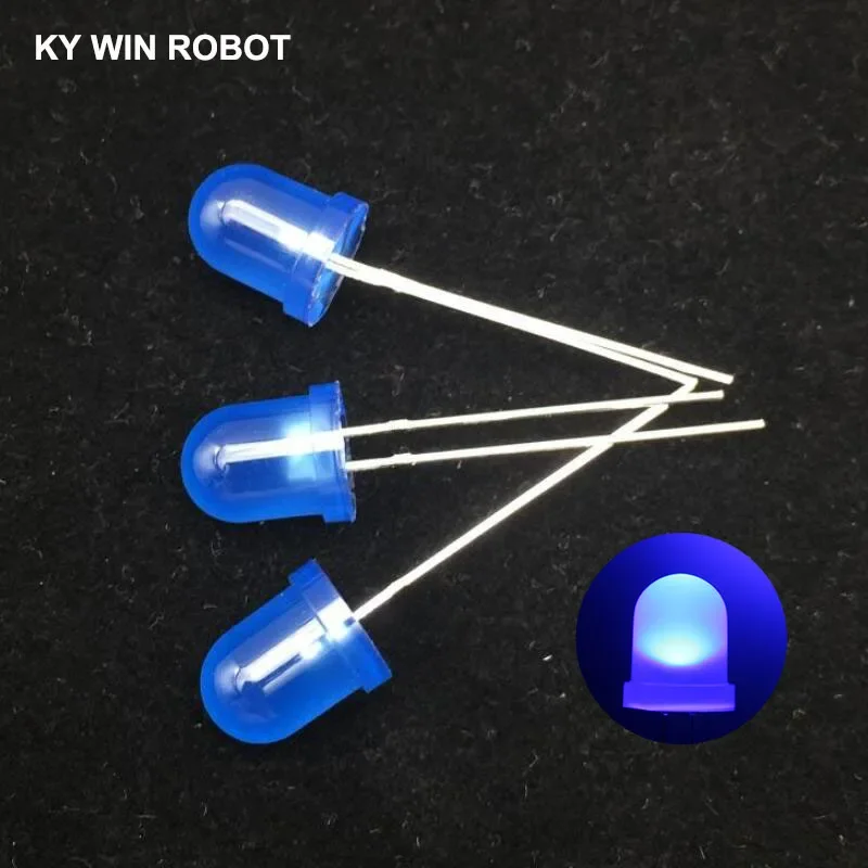 20pcs White Red Green Blue Yellow colors 8mm 20mA Diffused Light-Emitting Diode LED 3V Lamp Assorted Kit Set
