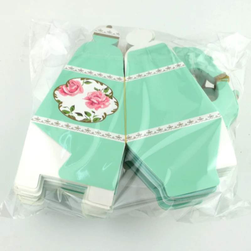 10/20Pcs Teekanne Geschenk Boxen Nette Cookie Candy Box Mini Papier Präsentieren Taschen Hochzeit Braut Geburtstag Weihnachten decor Party Liefert – Detail 7