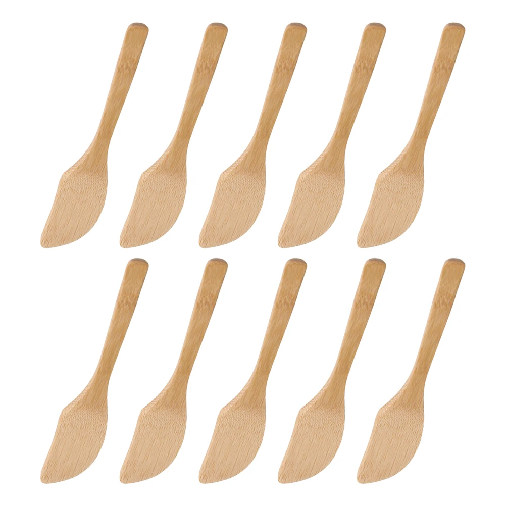 

10 pcs Wood Dumpling Filling Spoon For Cream Cheese Butter Spreading Kitchen Tool Bamboo Jam Spreader