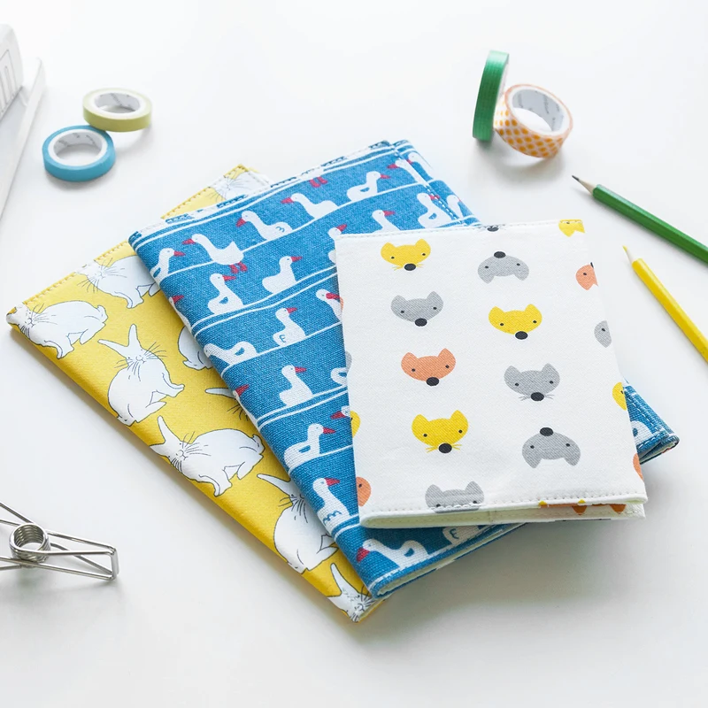 Kinbor модная милая обложка для книги A6, базовая обложка для ручного счета, защитная обложка с мультяшным принтом, внутренняя крышка механическая клавиатура