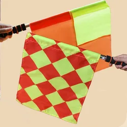 1/2Pcs Soccer Referee Flag The Competition Fair Play Sports Match Football Training Linesman Flags Referee Sideline Equipment